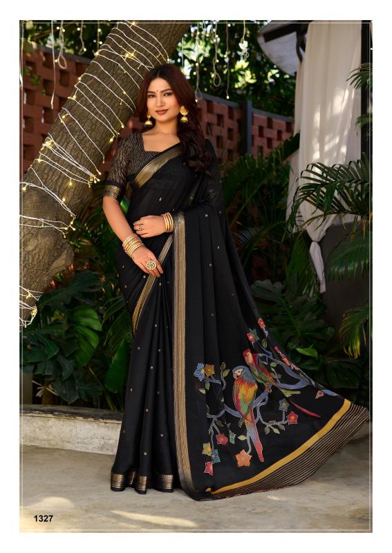 Sr senara parrot foil set saree wholesale